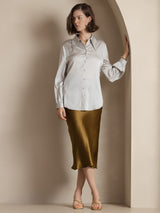 [Brun] SilkSilky-DK Nederdel 005