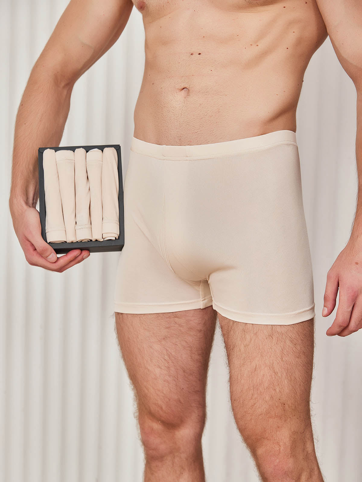 [Beige] SilkSilky-DK Mens Underwear 003