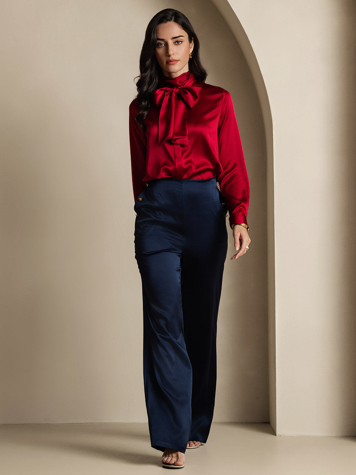 [Vin] SilkSilky-DK 19Momme Silke Womens Shirt 011