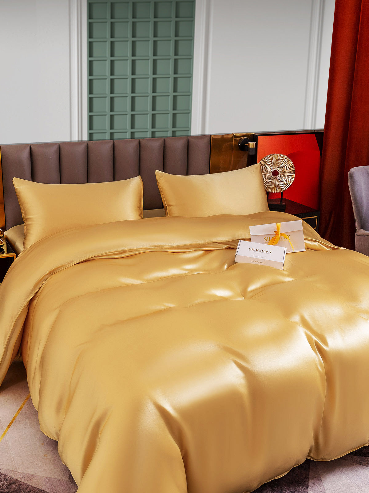 [Champagne] SilkSilky-DK 25Momme Bedding Set 003