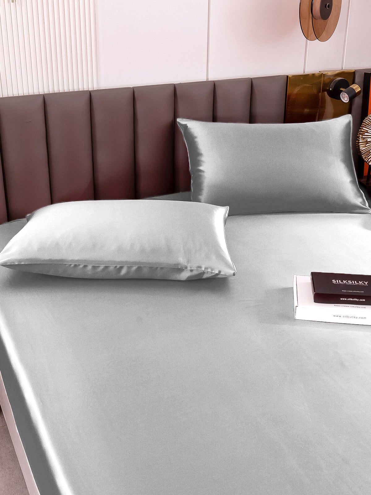 [Sølv] SilkSilky-DK 19Momme Bedding Set 002