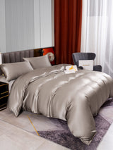 [Grå] SilkSilky-DK 22Momme Bedding Set 004,