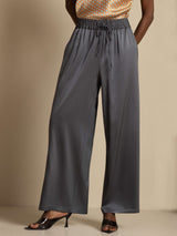 [Mørkegrå] SilkSilky-DK 19Momme Womens Pants 003