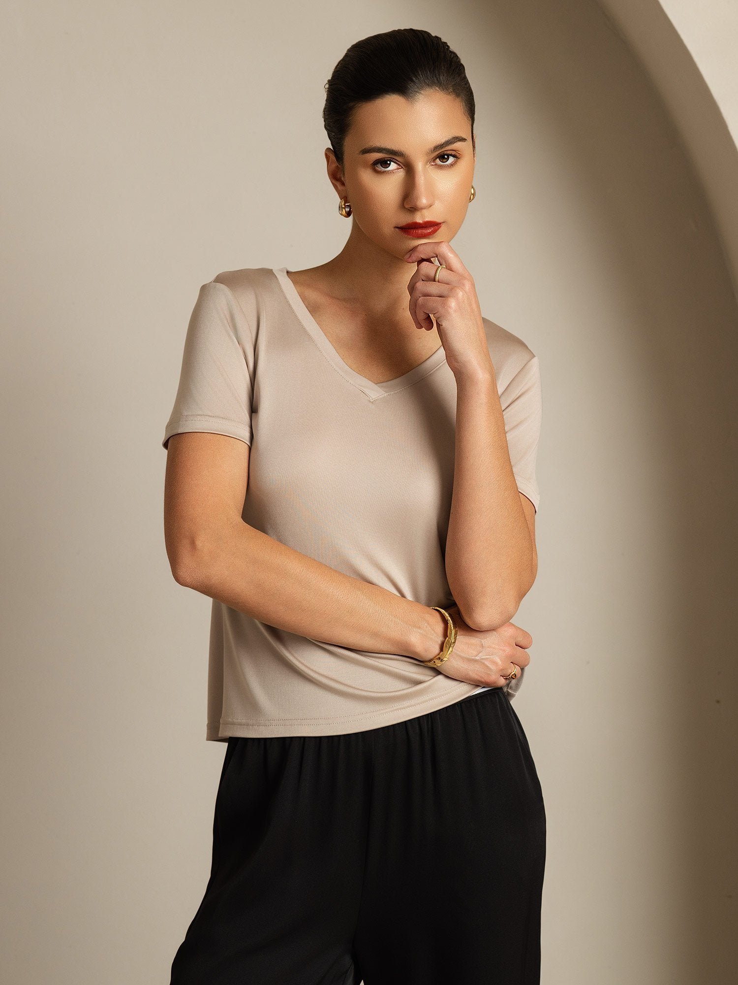 [LysKhaki] SilkSilky-DK Silke Womens T-Shirt 007