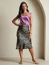 [Leopard] SilkSilky-DK 19Momme Skirt 007,