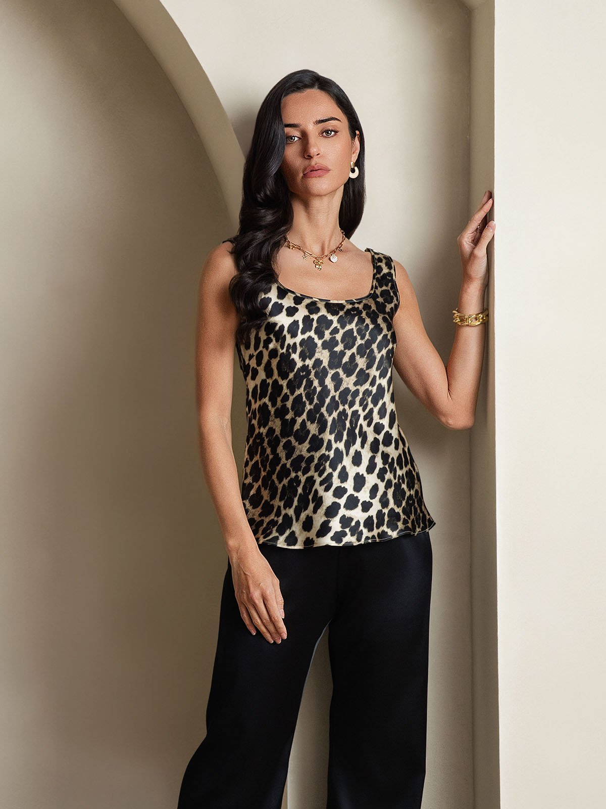 [Leopard] SilkSilky-DK 19Momme Silke Camisoles 005,