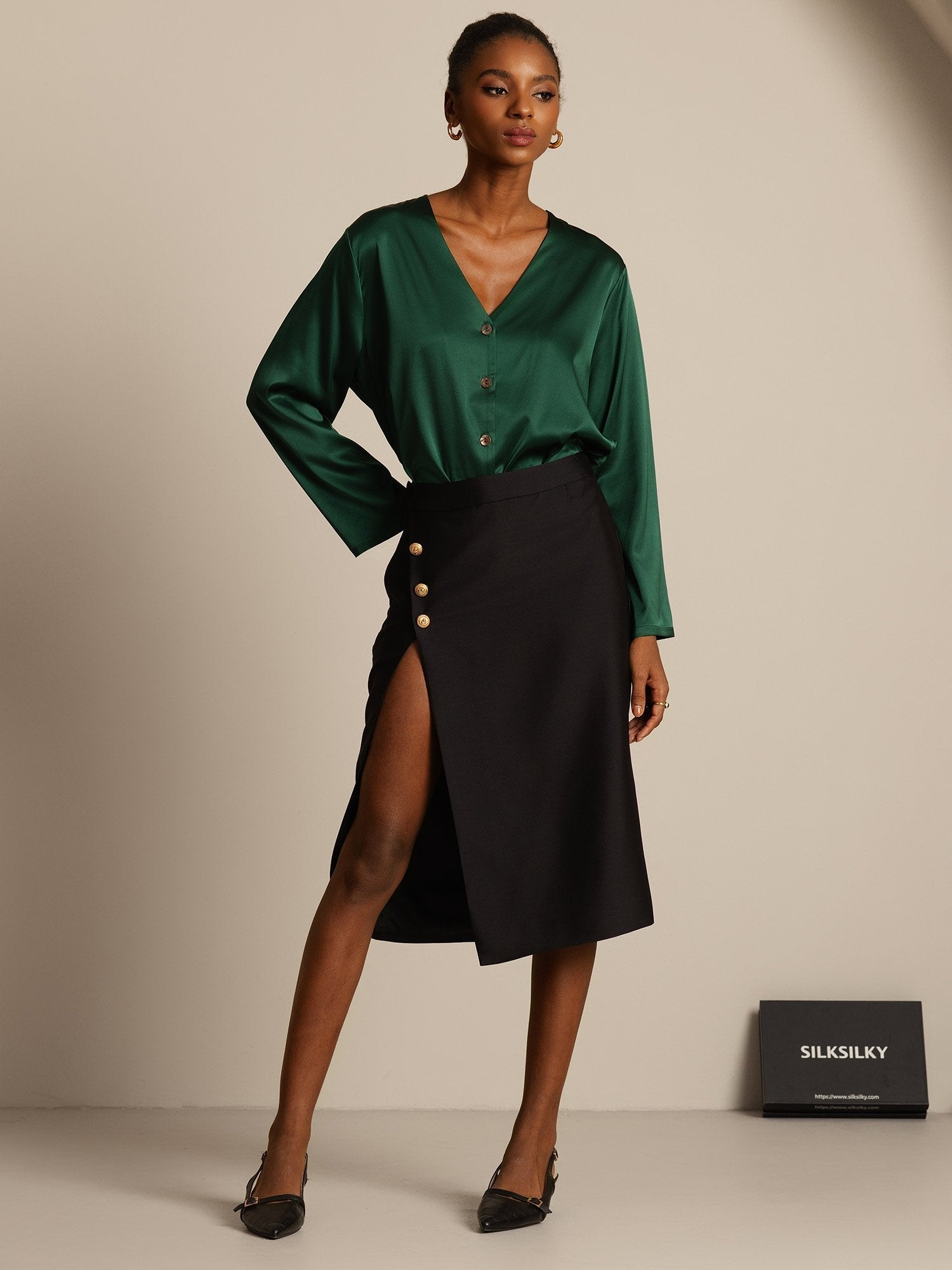 [Sort] SilkSilky-DK 32Momme Silke Skirt 006,