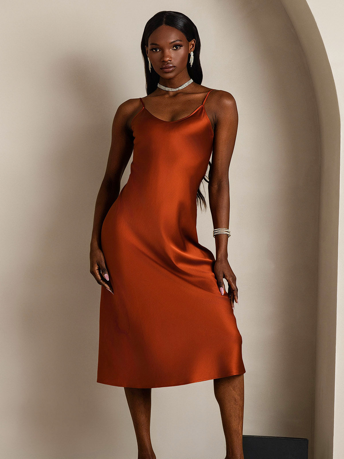 [Karamel] SilkSilky-DK Dress 004