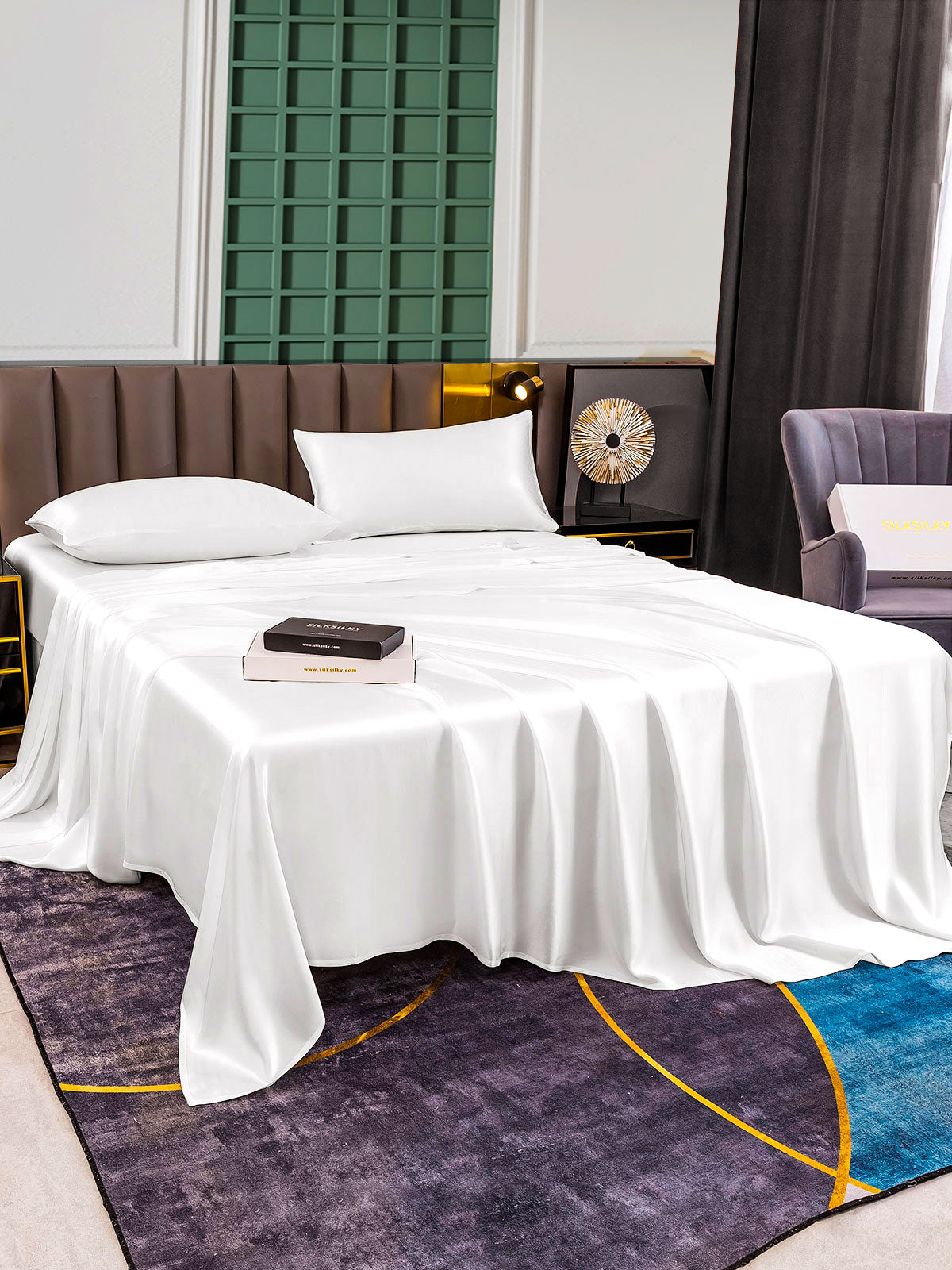 [Hvid] SilkSilky-DK 25Momme Bedding Set 003