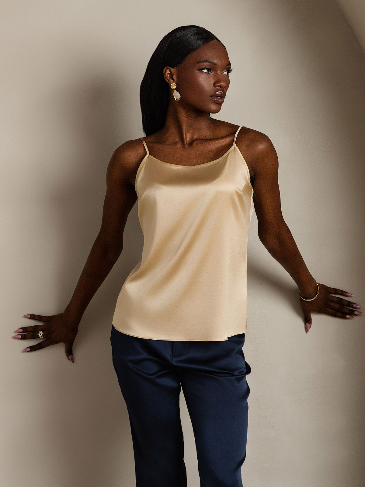 [Champagne] SilkSilky-DK 19Momme Silke Camisoles 005