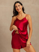 [Vin] SilkSilky-DK V Neck Camisole Sæt 004