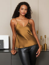 [Kaffe] SilkSilky-DK Spaghetti Strap V Neck Camisole Top 005