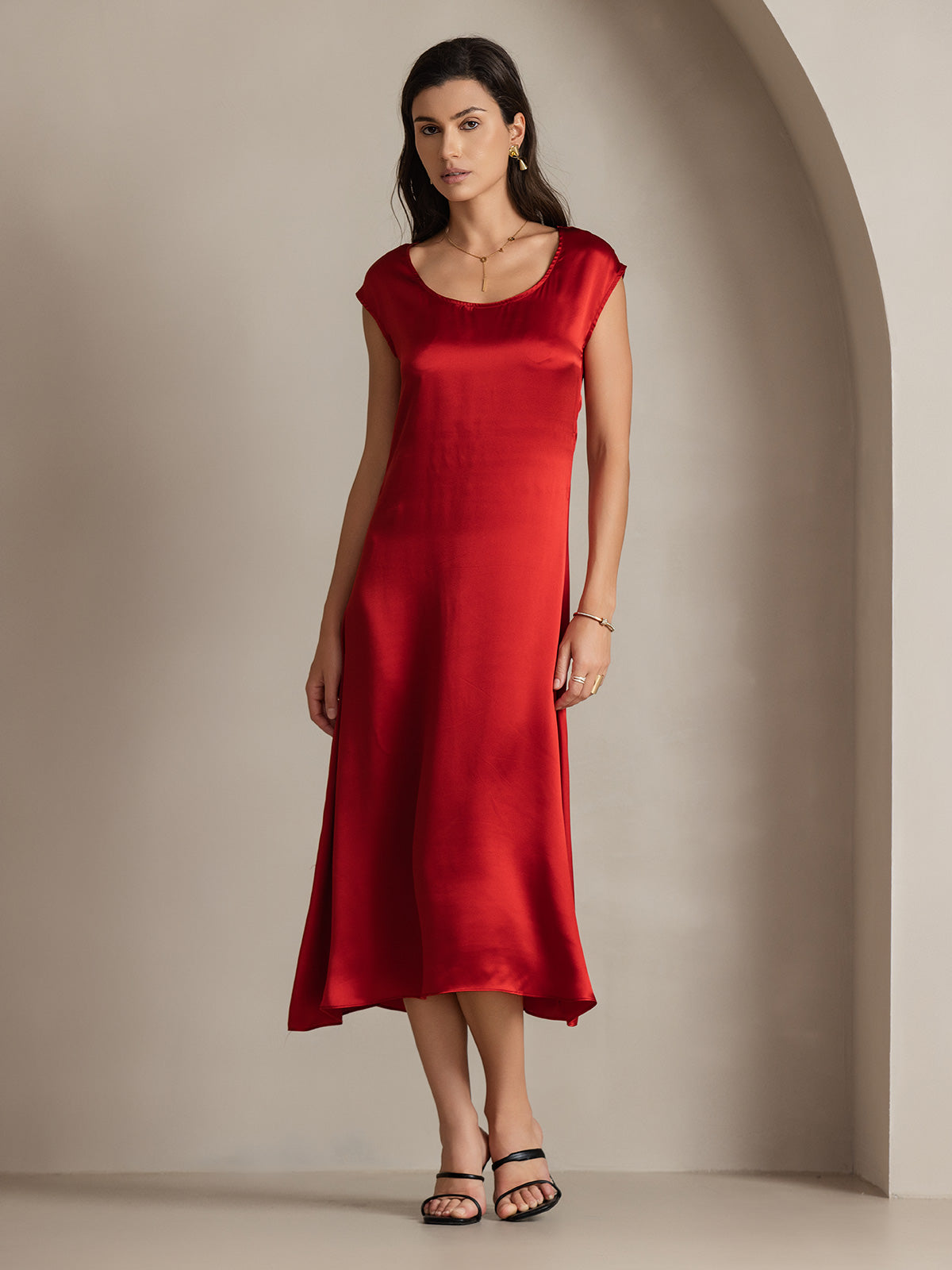 [Vin] SilkSilky-DK 19Momme Silke Dress 001