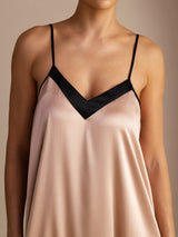 [Toscana] SilkSilky-DK V Neck Kjole 003