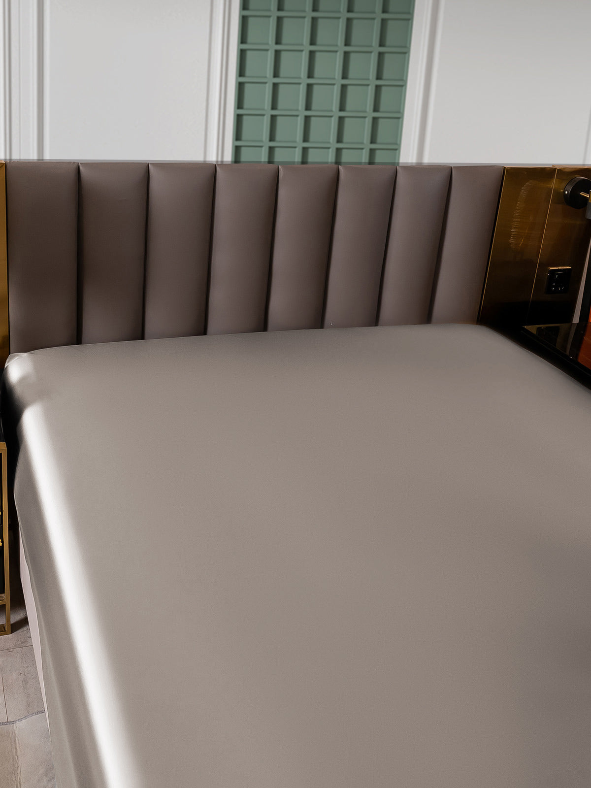 [Grå] SilkSilky-DK 25Momme Sheet 004