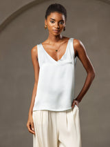 [Lyseblå] SilkSilky-DK Sleeveless V Neck Camisole Top 001