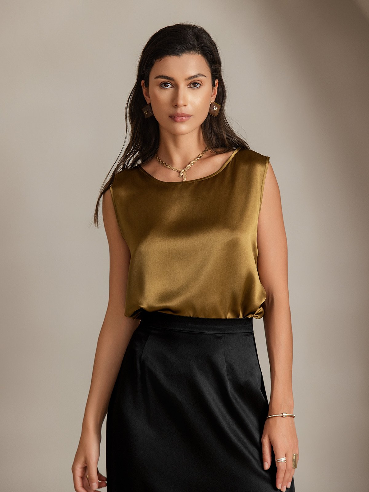 [Brun] SilkSilky-DK 19Momme Silke Camisoles 003