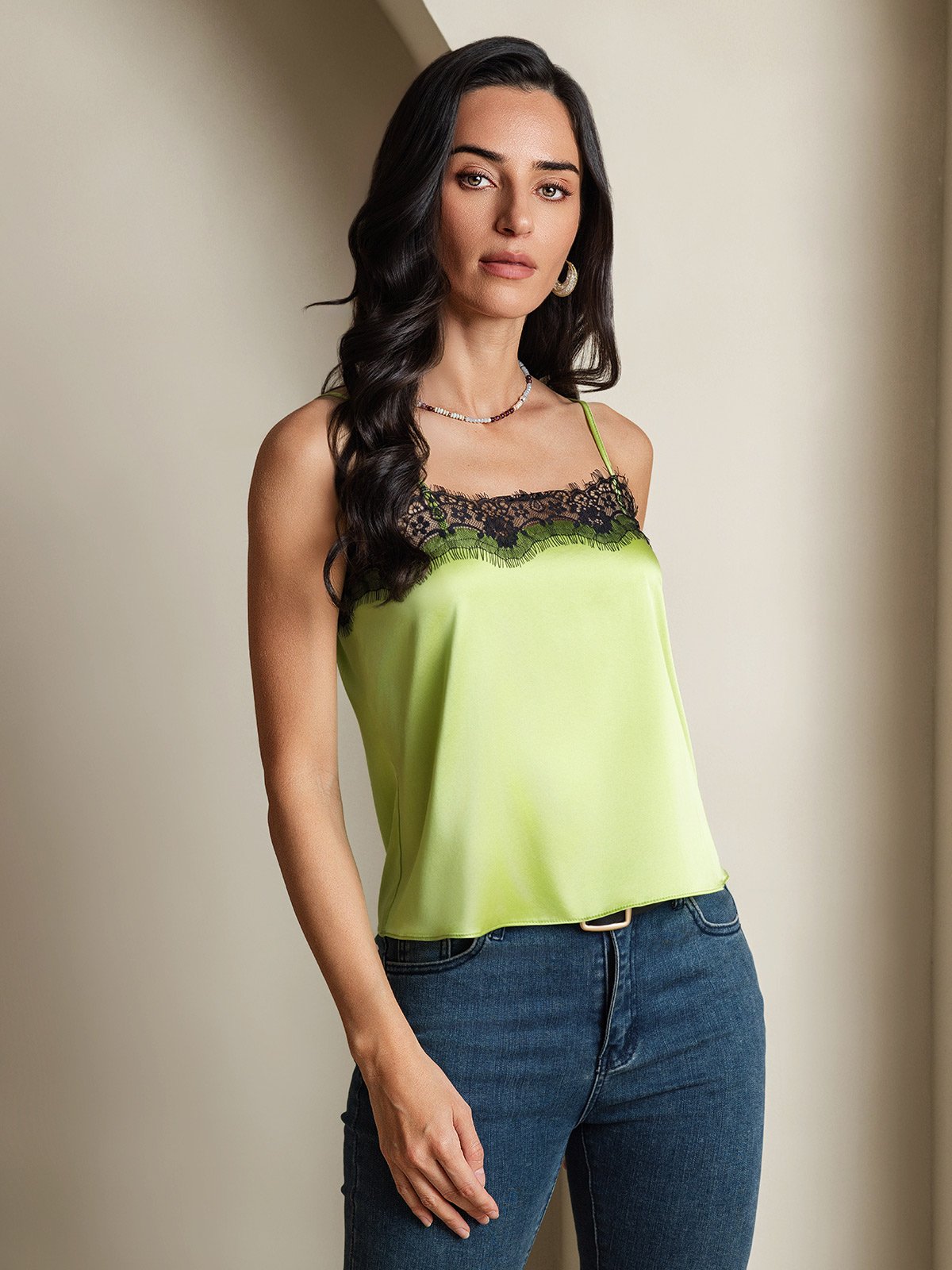 [Mintgrøn] SilkSilky-DK 19Momme Silke Camisoles 004