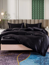 [Sort] SilkSilky-DK 25Momme Sengesæt 004