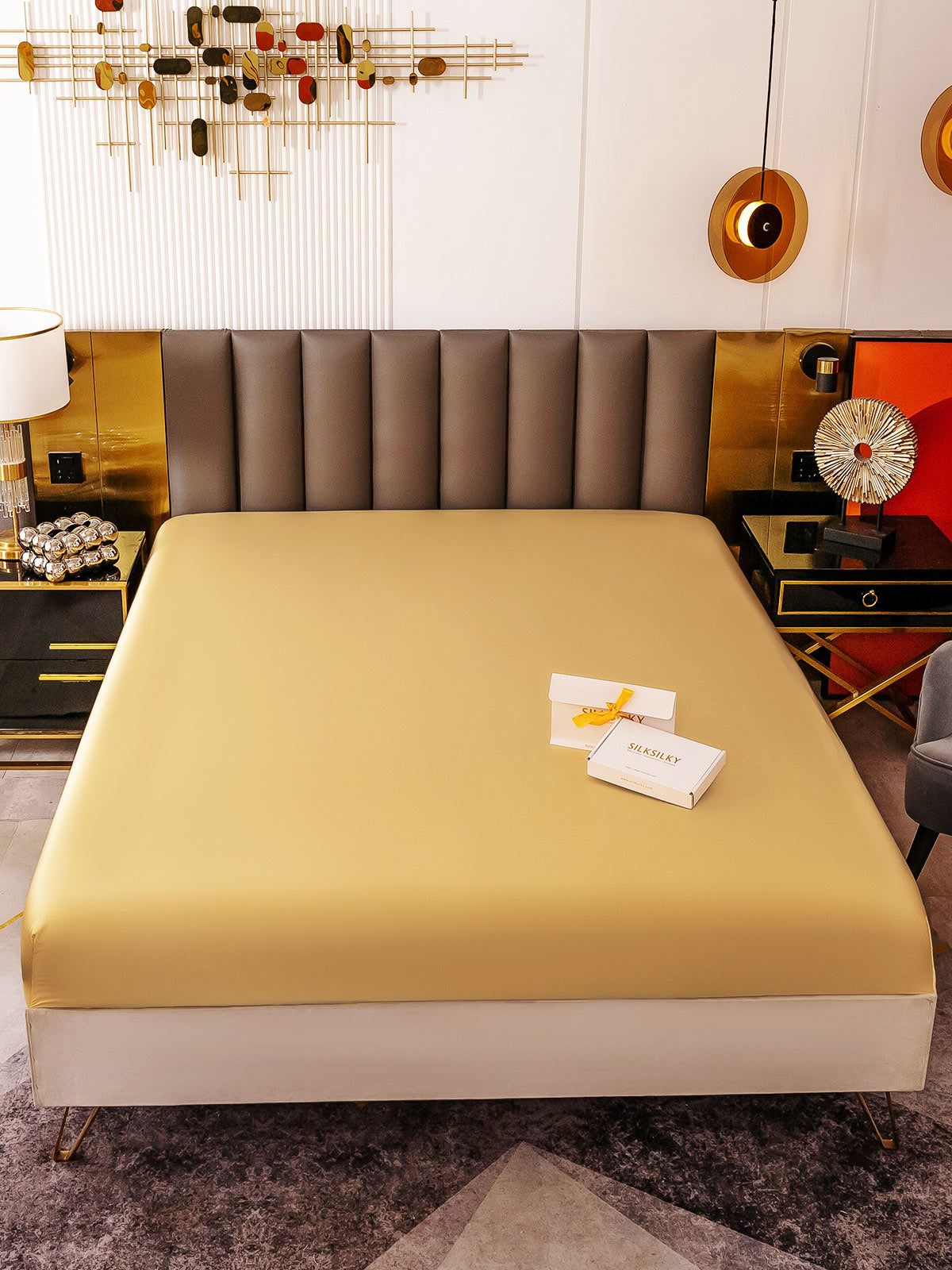 [Champagne] SilkSilky-DK 19Momme Sheet 002