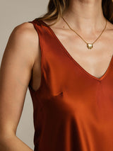 [Karamel] SilkSilky-DK Sleeveless V Neck Camisole Top 005