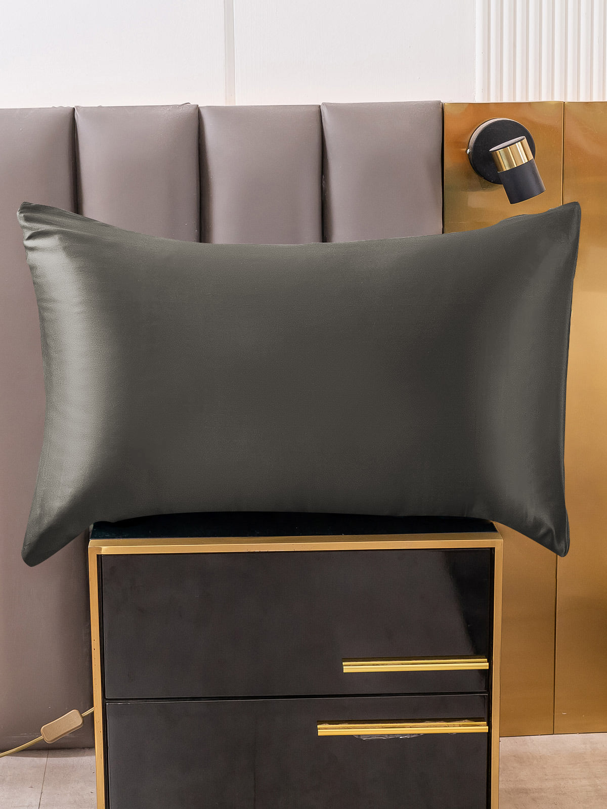 [Mørkegrå] SilkSilky-DK 19Momme Pillowcase 004