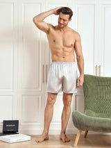 [Sølv] SilkSilky-DK Men's Sleep Shorts 005