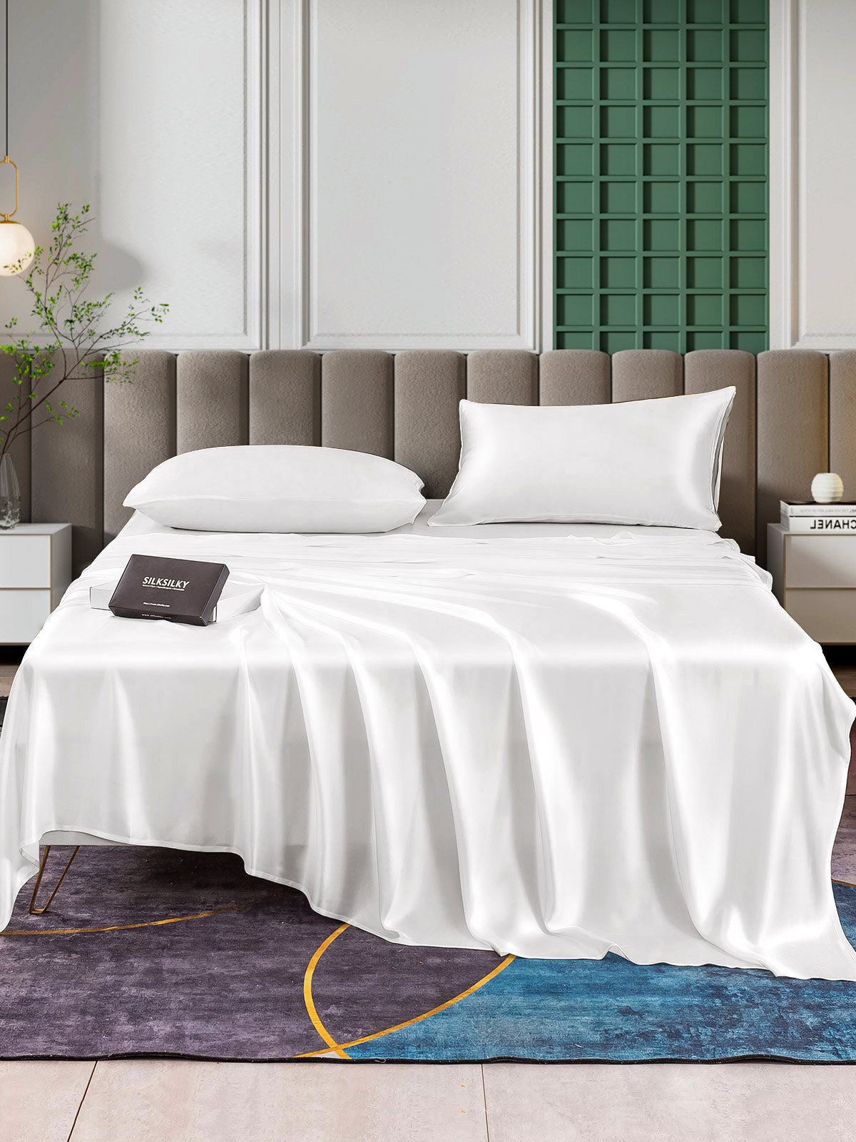 [Hvid] SilkSilky-DK 25Momme Bedding Set 001