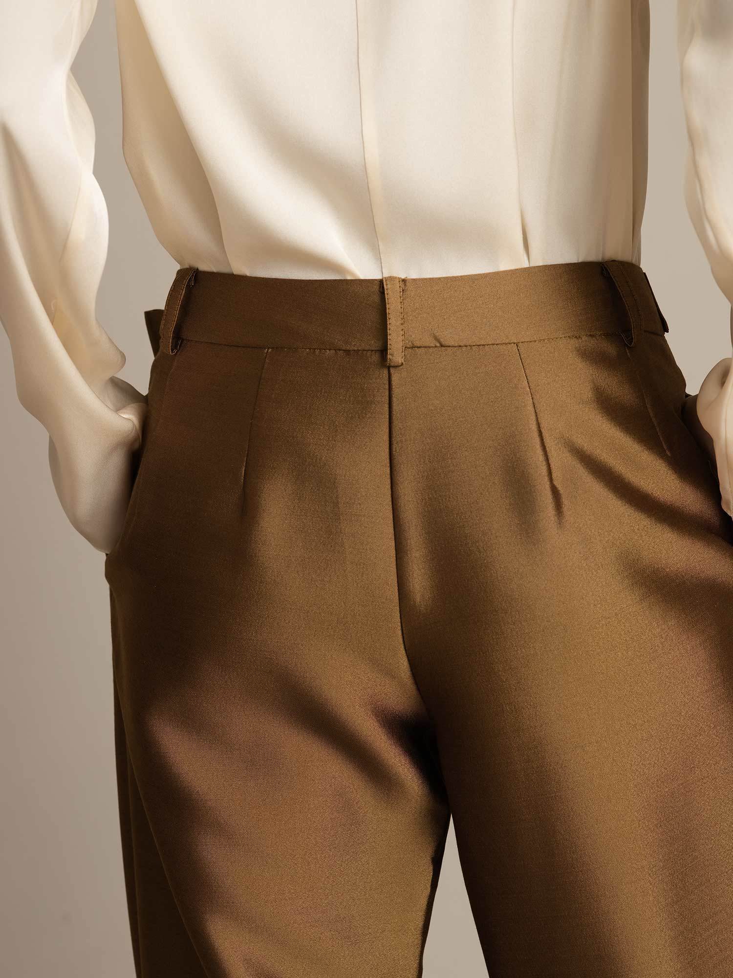 [Bronze] SilkSilky-DK 32Momme Silke Womens Pants 005,