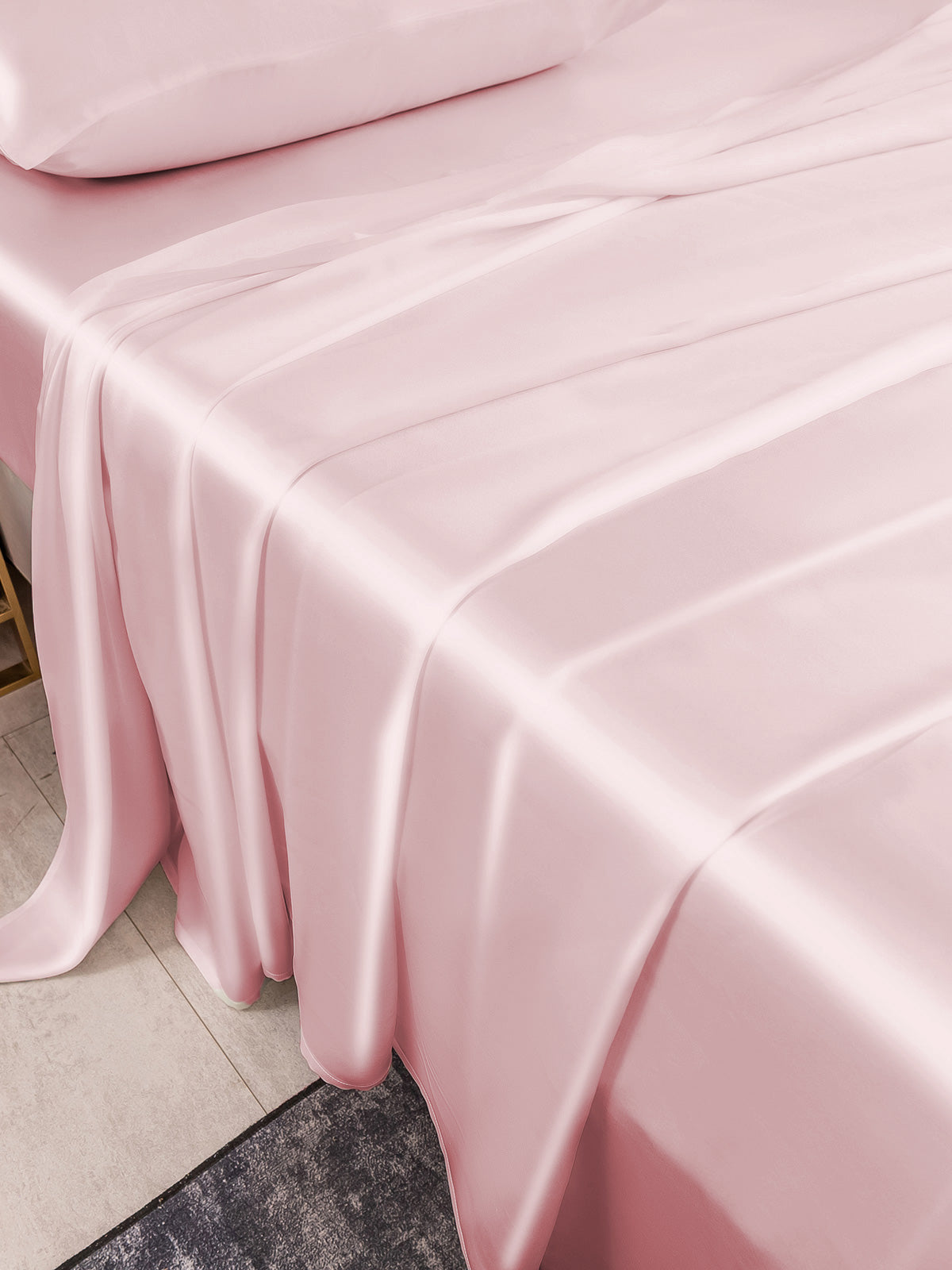 [Lyserød] SilkSilky-DK 19Momme Bedding Set 006