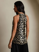 [Leopard] SilkSilky-DK 19Momme Silke Womens T-Shirt 002,