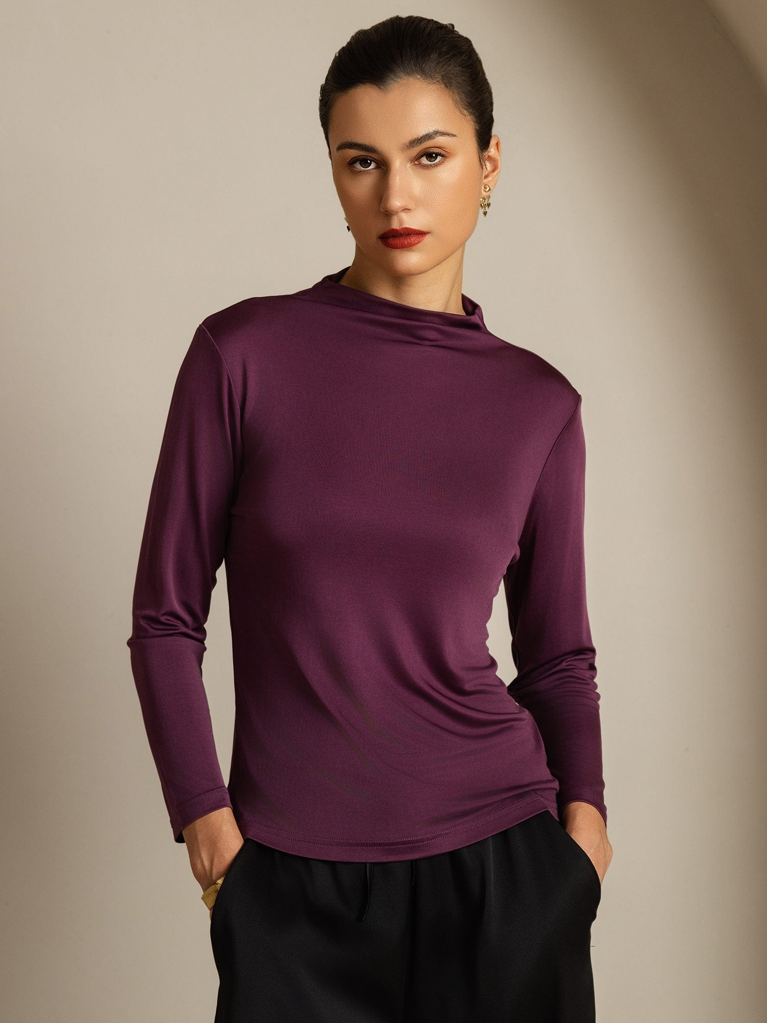 [Lilla] SilkSilky-DK Silke Womens T-Shirt 001