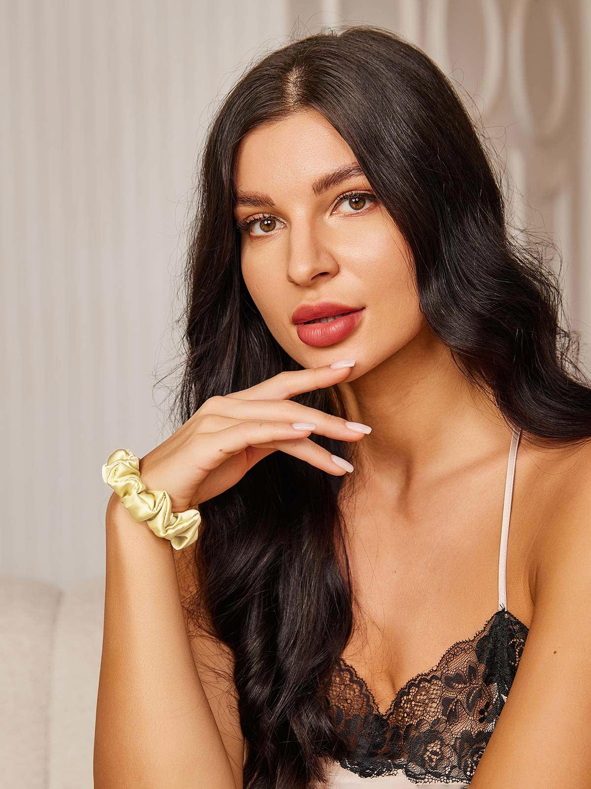 [Lysegul] SilkSilky-DK 19Momme Scrunchie 001