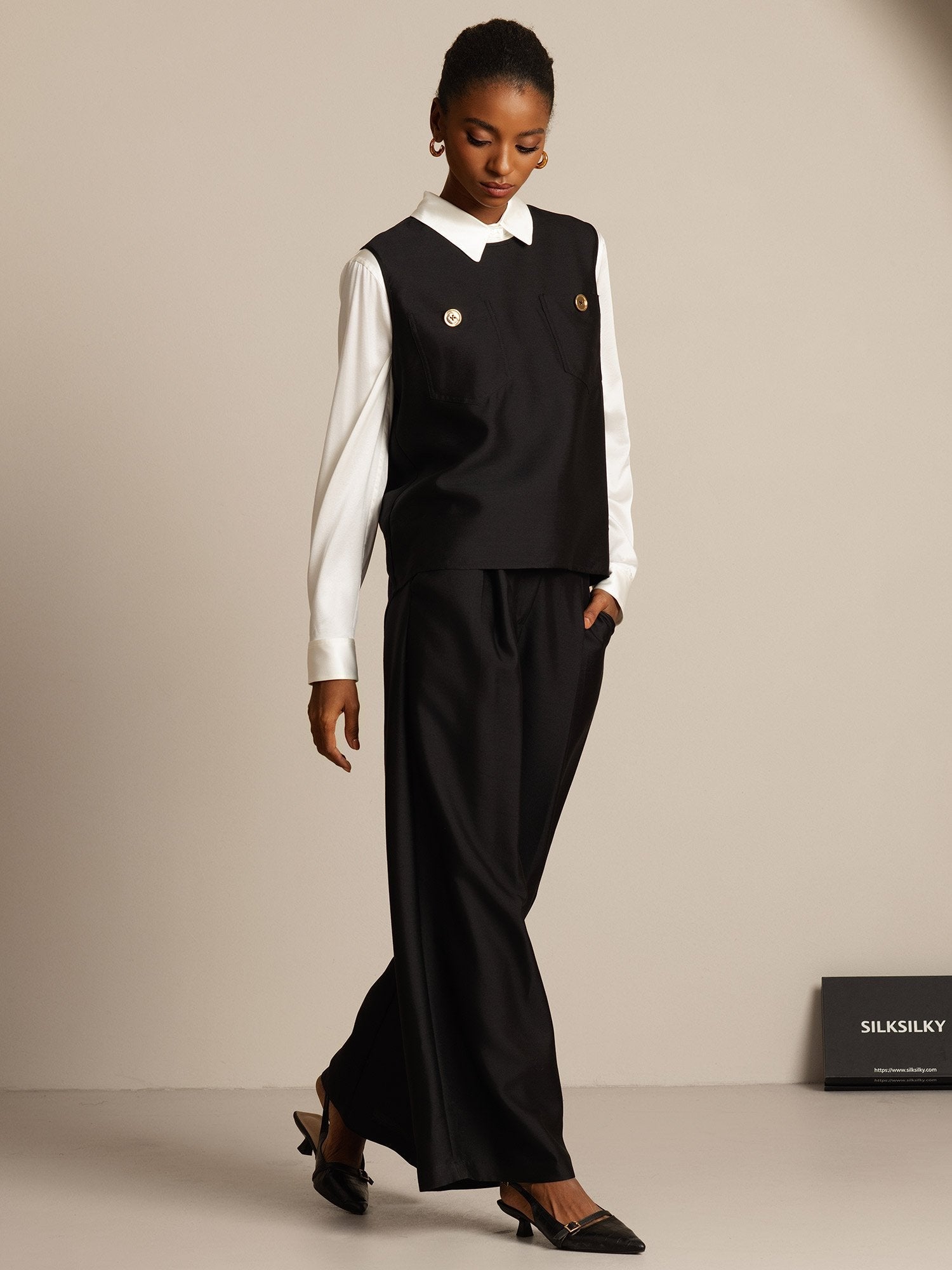 [Sort] SilkSilky-DK 32Momme Silke Womens Vest 006,