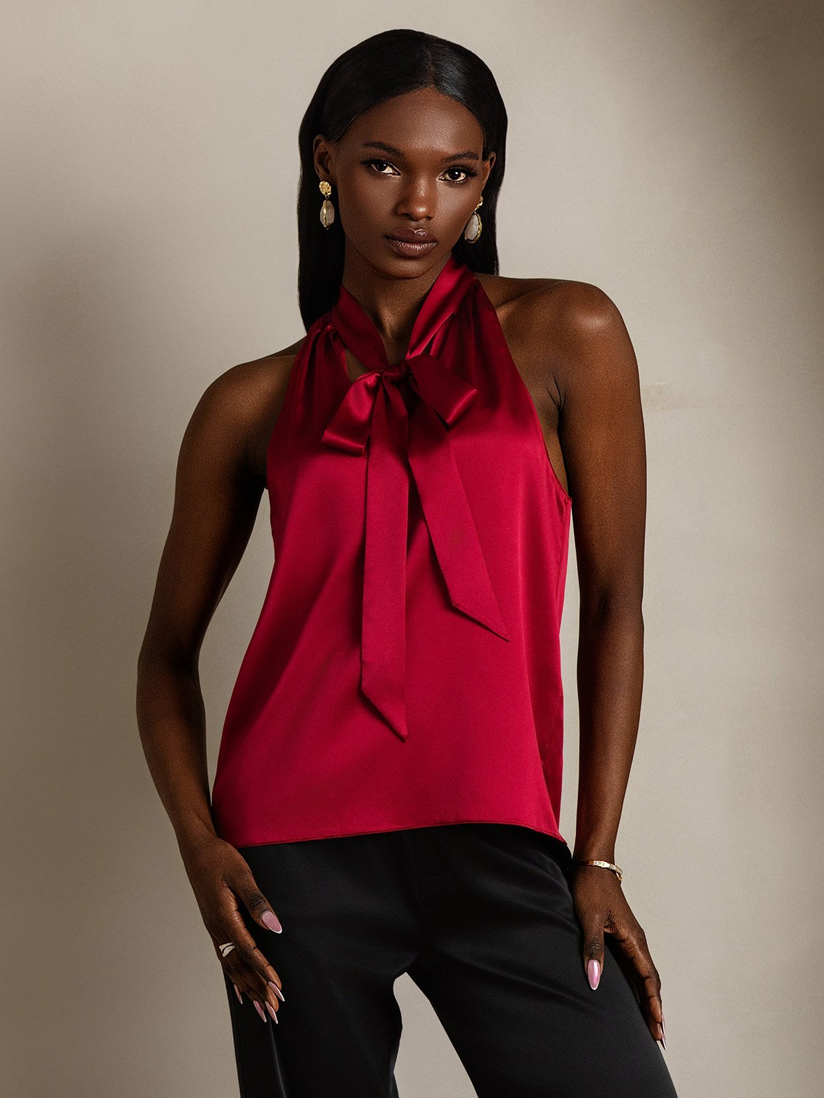 SilkSilky-DK 19Momme Silke Womens Shirt Vin 001