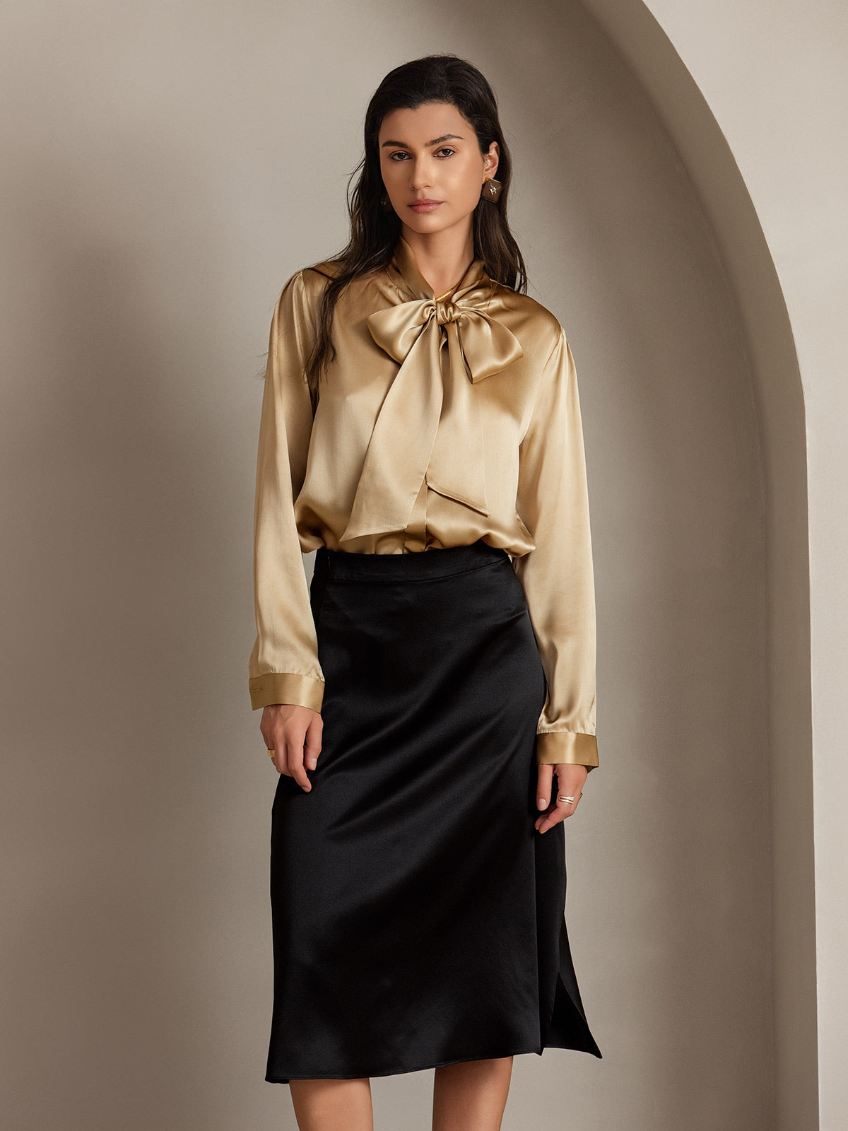 [Sort] SilkSilky-DK 19Momme Silke Skirt 001