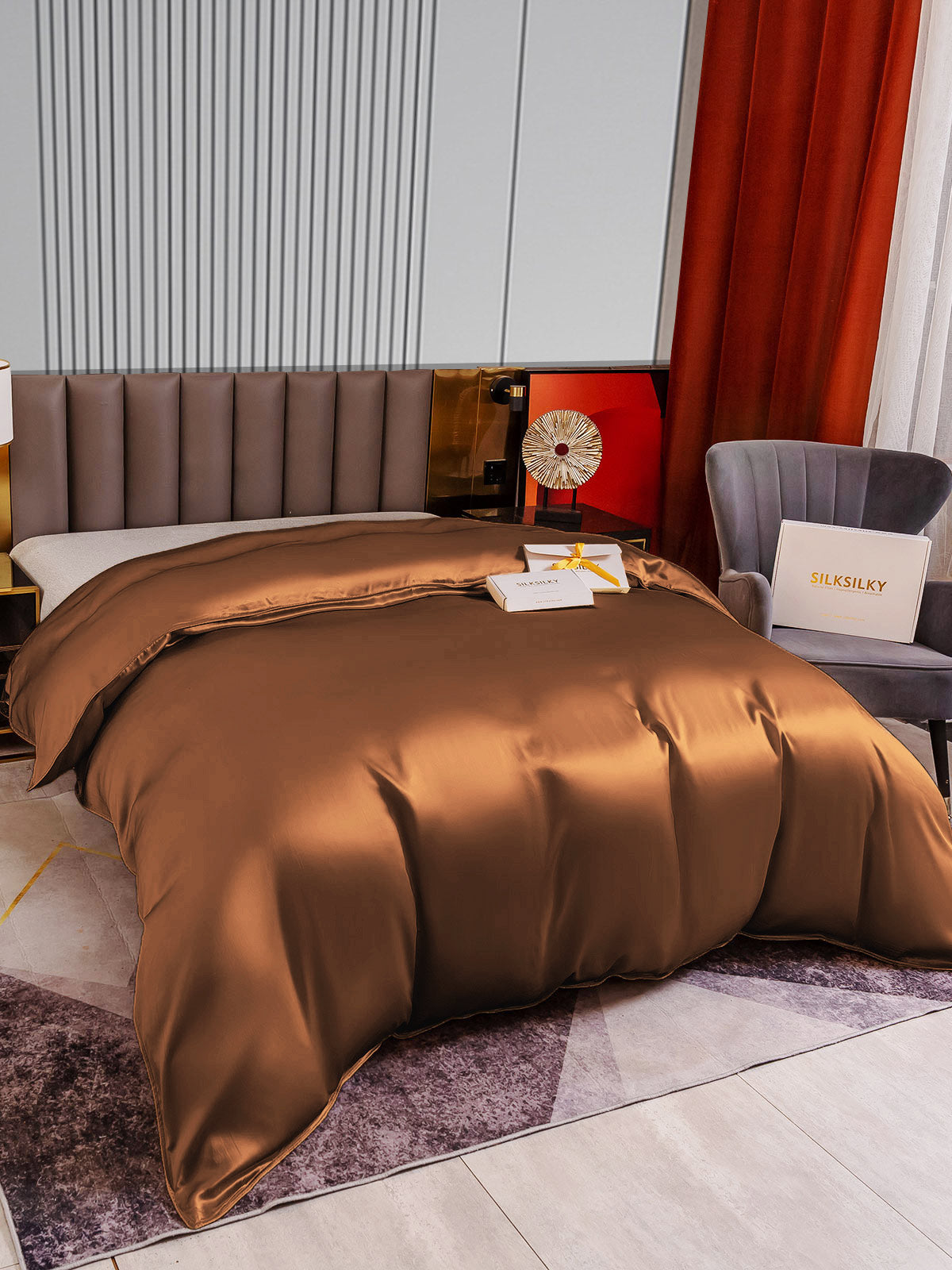 [Kaffe] SilkSilky-DK 22Momme Duvet Cover 003