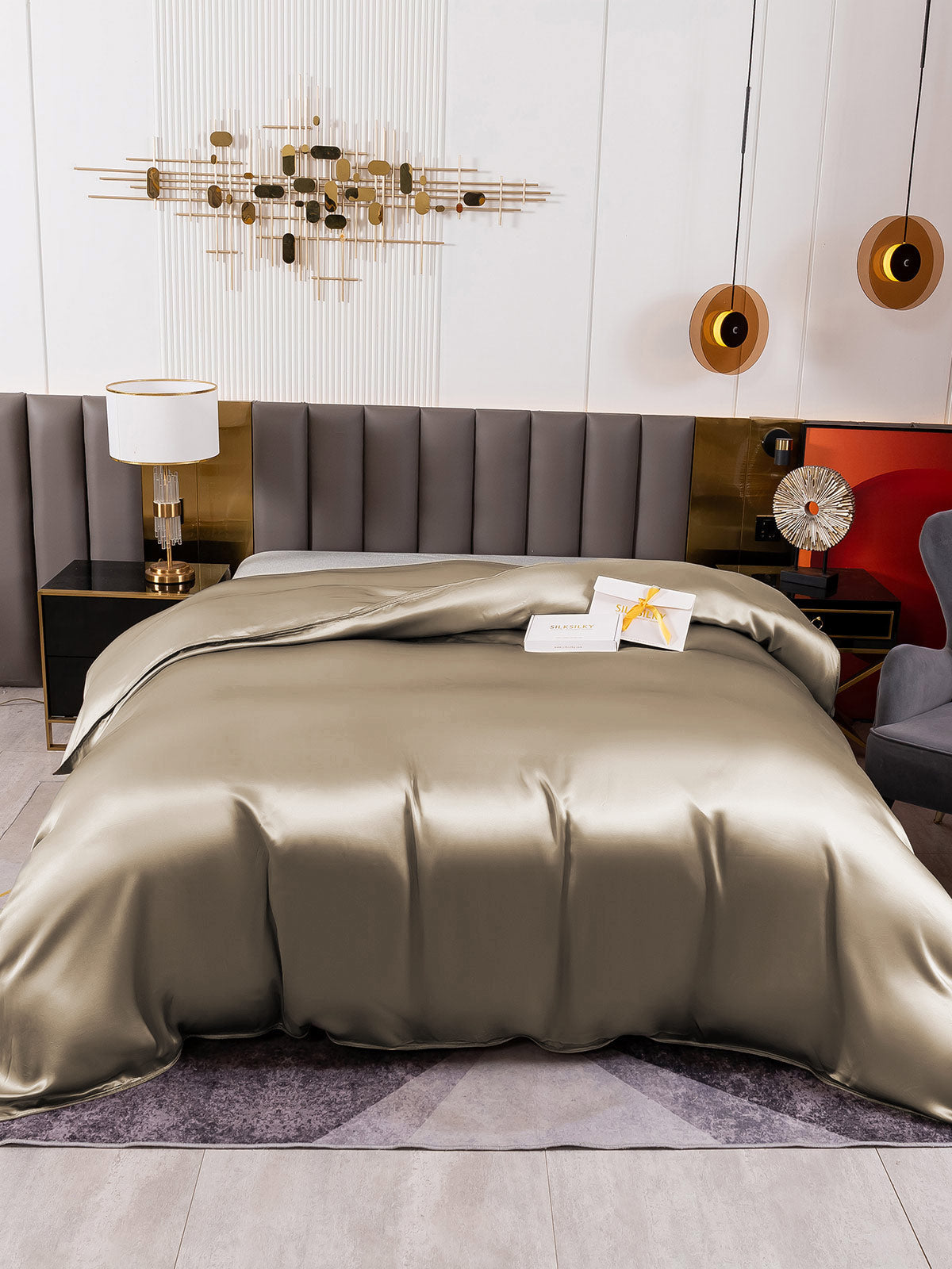[Kaki] SilkSilky-DK 19Momme Duvet Cover 002