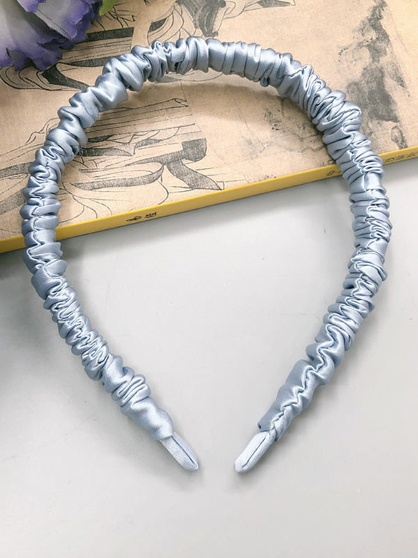 [Lyseblå] SilkSilky-DK 19Momme Pure Silk Scrunchie 003