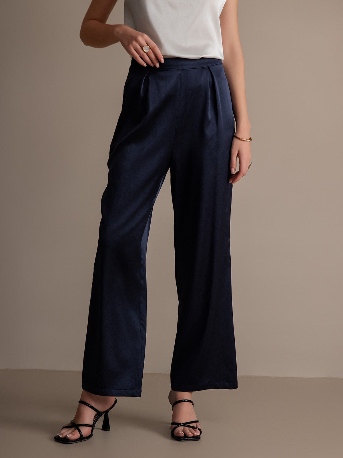 SilkSilky-DK-19Momme-Silke-Womens-Pants-Mørkeblå-001