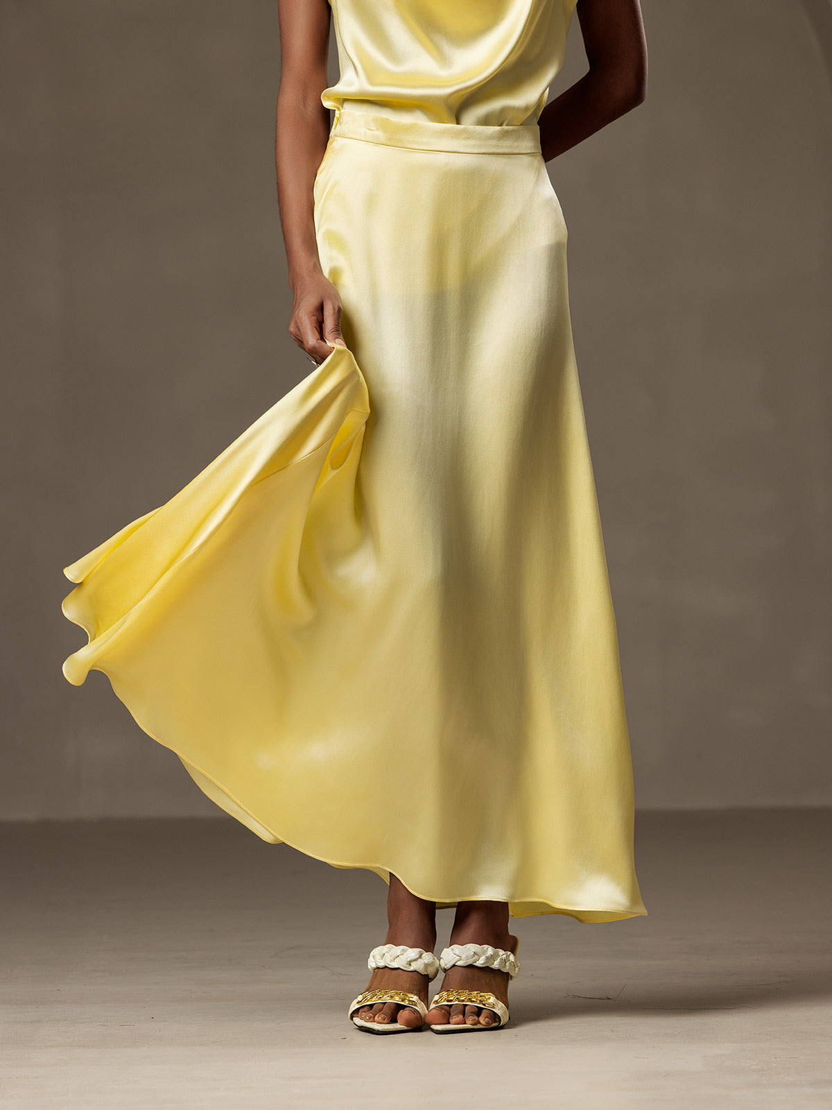 [Lysegul] SilkSilky-DK 19Momme Silke Skirt 001