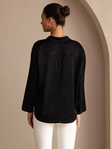 [Sort] SilkSilky-DK Long Sleeve Lapel Collar Bluse 002