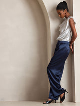 [Lysegrå] SilkSilky-DK Cap Sleeve Cowl Neck T-shirt til kvinder 007