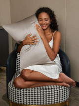 [Grå] SilkSilky-DK 19Momme Pillowcase 002
