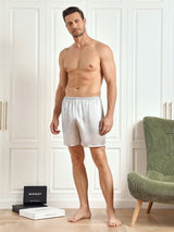 [Sølv] SilkSilky-DK Men's Sleep Shorts 006