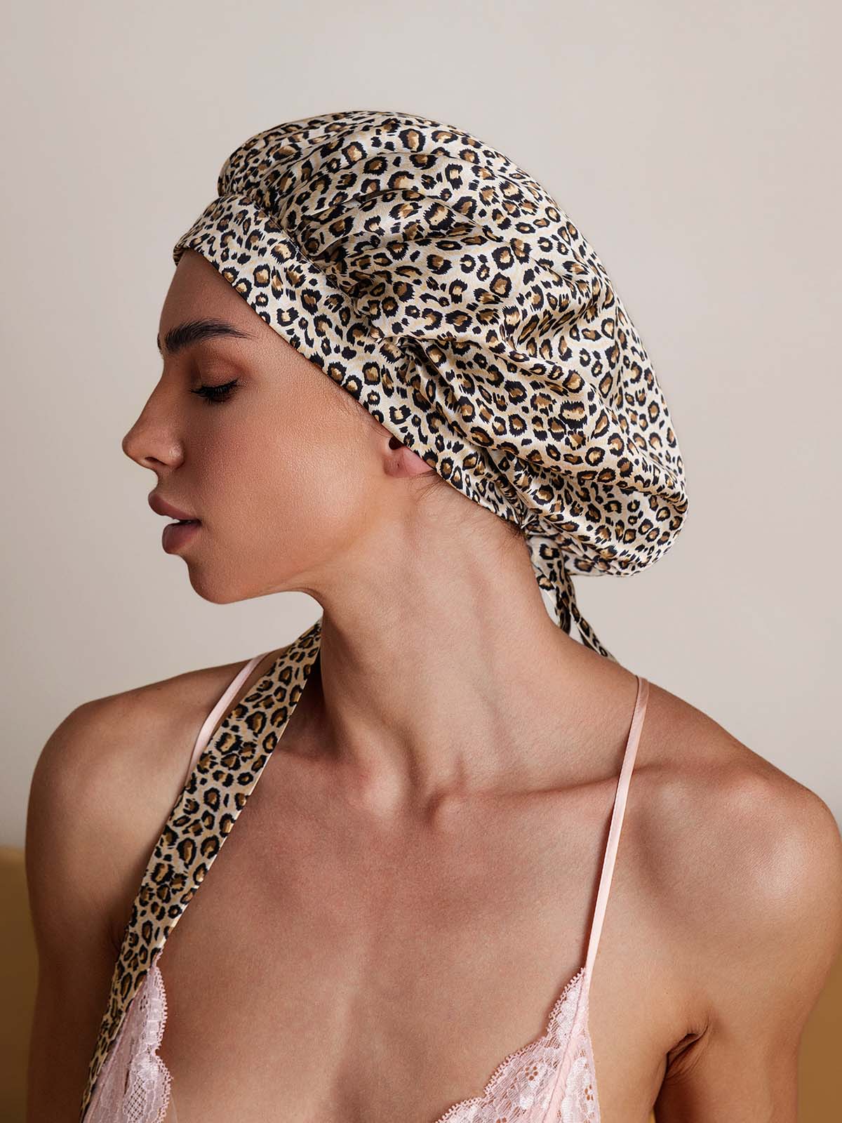 [Leopard] SilkSilky-DK Sleep Cap 007