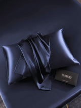 [Mørkeblå] SilkSilky-DK 30Momme Pure Silk Pillowcase 003