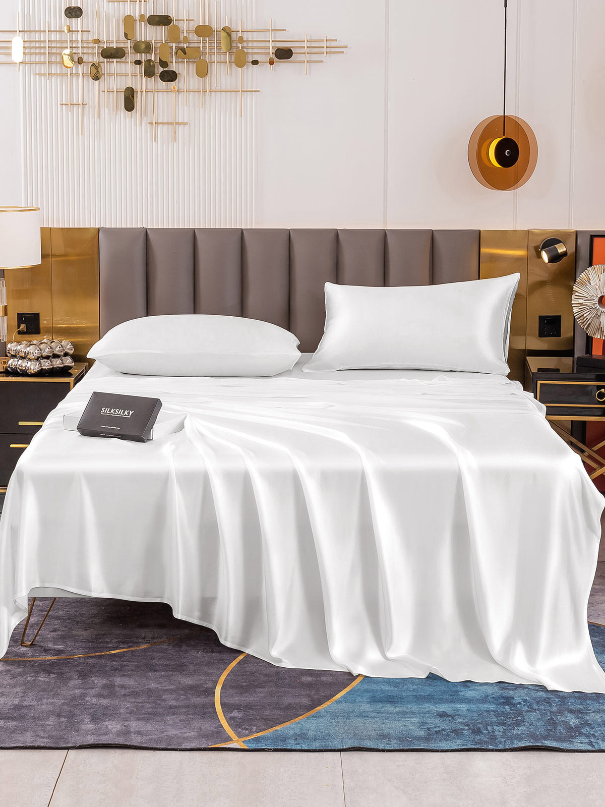 [Hvid] SilkSilky-DK 19Momme Bedding Set 002
