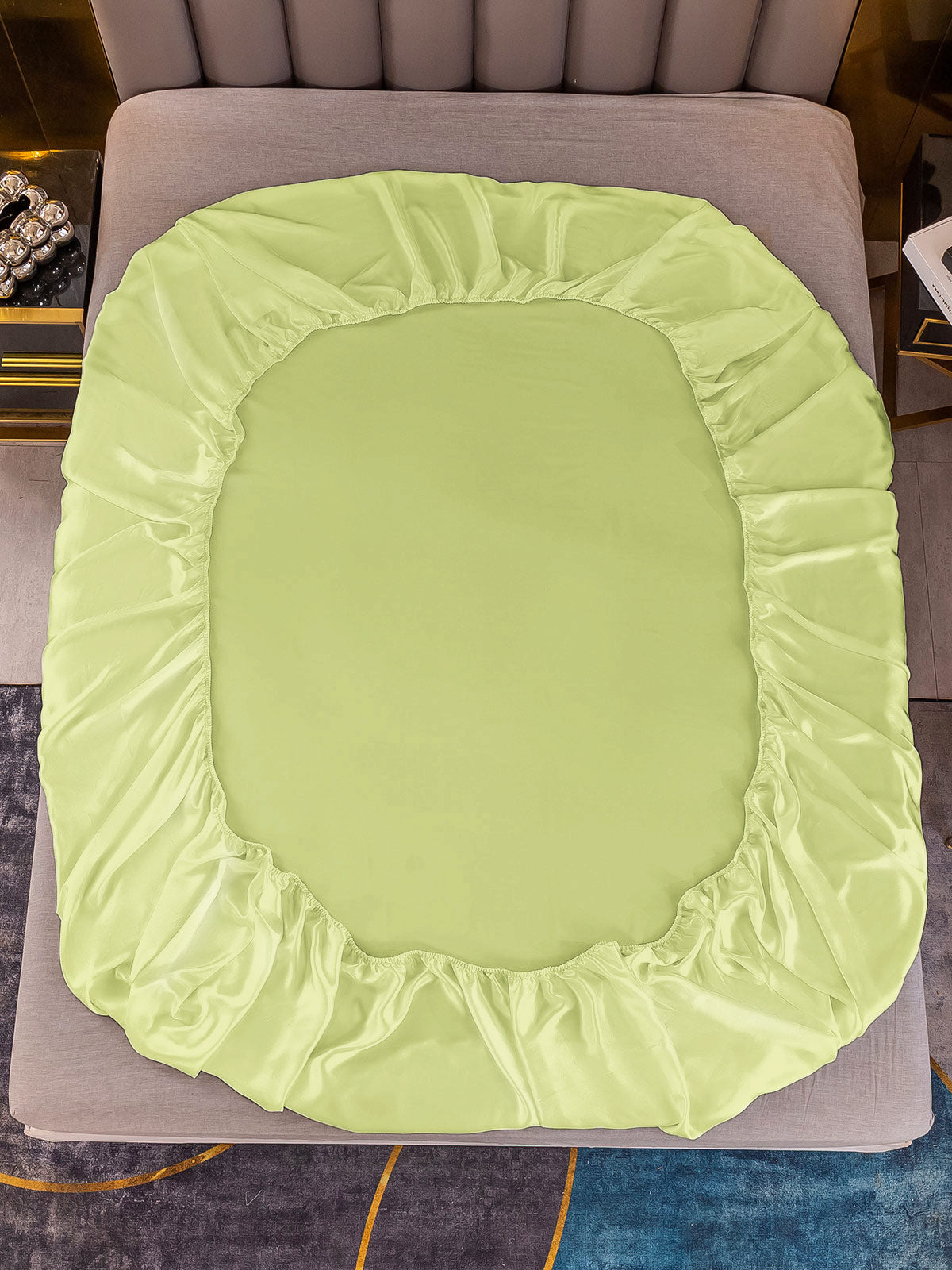 [Mintgrøn] SilkSilky-DK 19Momme Sheet 005