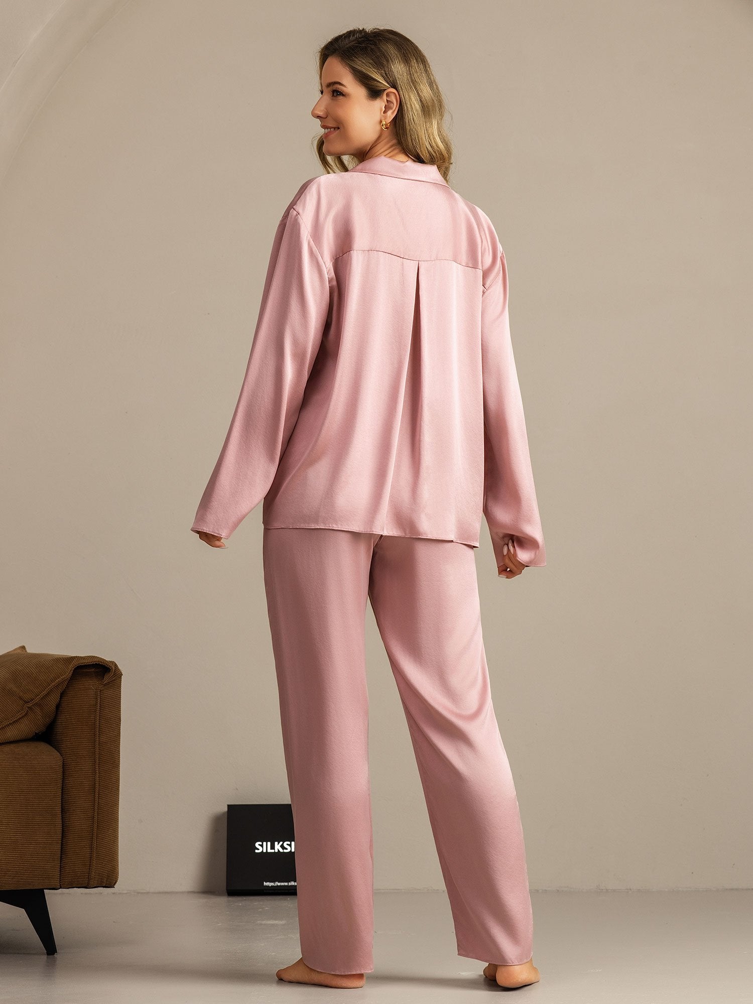 [Ferskenhud] SilkSilky-DK 19Momme Silke Womens Pajamas 002